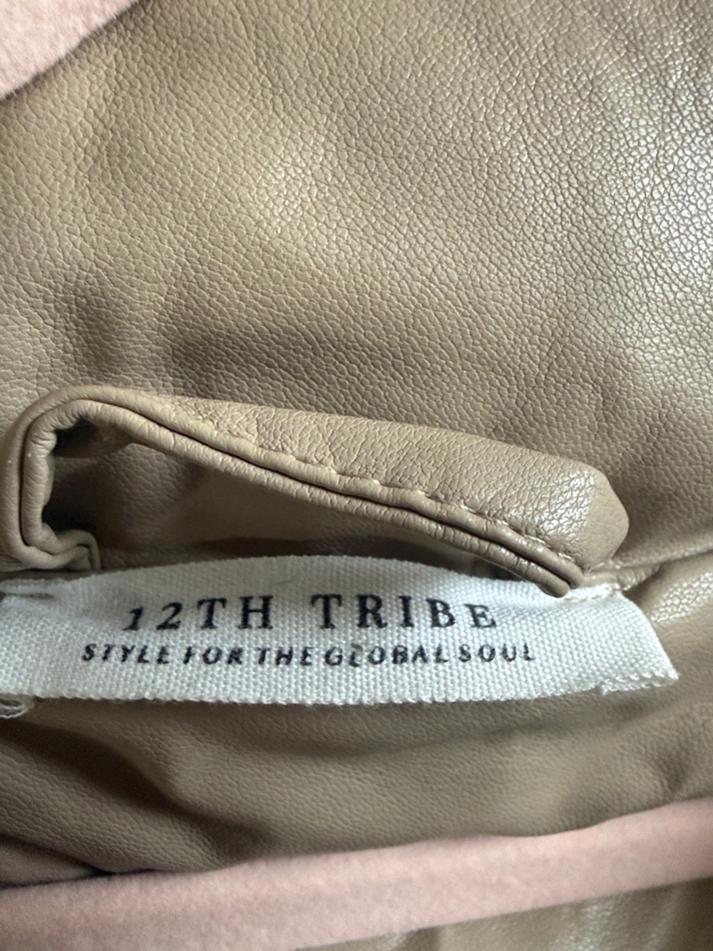 12th Tribe Cropped Puffer Jacket in Beige - Picture 2 of 10